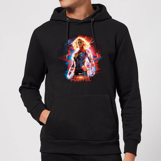 Captain Marvel Poster Hoodie - Black - XL - Black