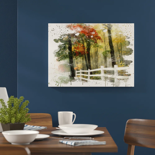 'Landscape Autumn Forest Wood' Graphic Art Print Poster