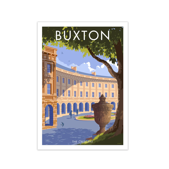 'Derbyshire Buxton Crescent' Graphic Art