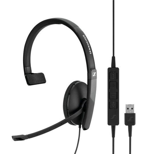 Sennheiser SC130 USB Monaural Headset Black