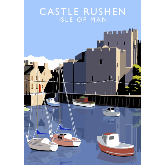 Castle Rushen 1 by Richard O'Neil Graphic Art Print on Paper