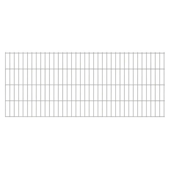 Vidaxl 2D Garden Fence Panels & Posts 2008X830 Mm 22 M - Silver