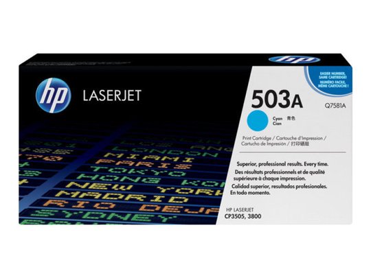 HP 503A Cyan Toner Cartridge 6000 Pages - Q7581A