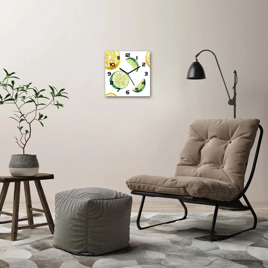 Lemon and Lime Silent Wall Clock