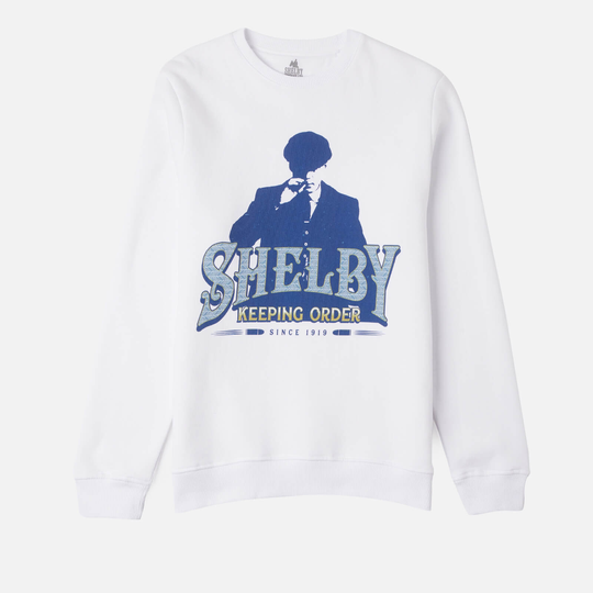 Peaky Blinders Shelby Keeping Order Since 1919 Sweatshirt - White - S - White