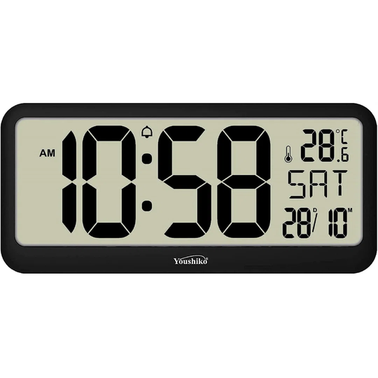 Radio-Controlled Jumbo Silent Wall Clock