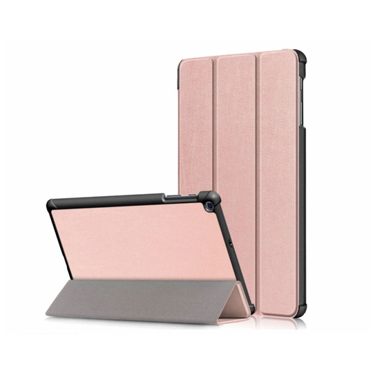 (Samsung Tab A 2019 10.1" T510 T515, Rose Gold) Samsung Galaxy Tab A (2019) 10.1" Tri-Fold Shockproof Leather Case