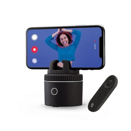 Pivo Pod Active (Pod Silver) - Fast Auto Tracking Phone Holder Powered by AI - 360 Rotation Camera Stand - Active Lifestyle Outdoors Sports & Horse Ri