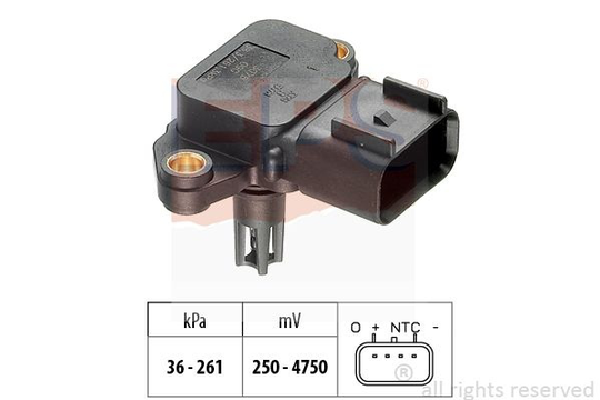 Air Pressure Sensor, height adaptation Made in Italy - OE Equivalent 1.993.076 EPS Facet 1993076