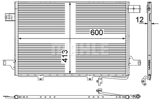 Condenser Air Conditioning 8FC351303-431 by BEHR Roof Fitting