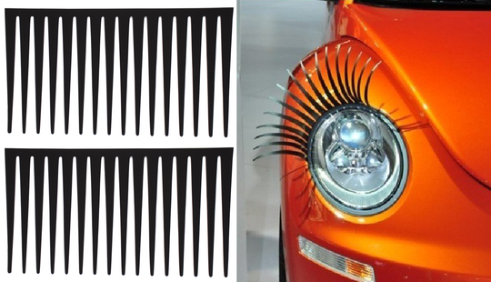 Simoni Racing Self-Adhesive Headlight Eyelashes - Black - Set of 2 pieces SR SREY