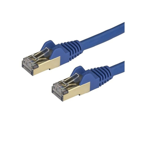 StarTech.com CAT6a Cable - 3 m Blue Ethernet Cord - Snagless - STP CAT6a Patch Cord