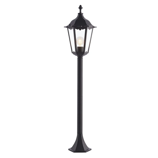 Shanghai Black/Clear 1 -Light 105Cm H Hardwired Lamp Post