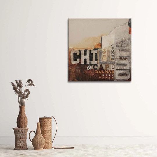 Canvas Print Abstract Beige As Painted