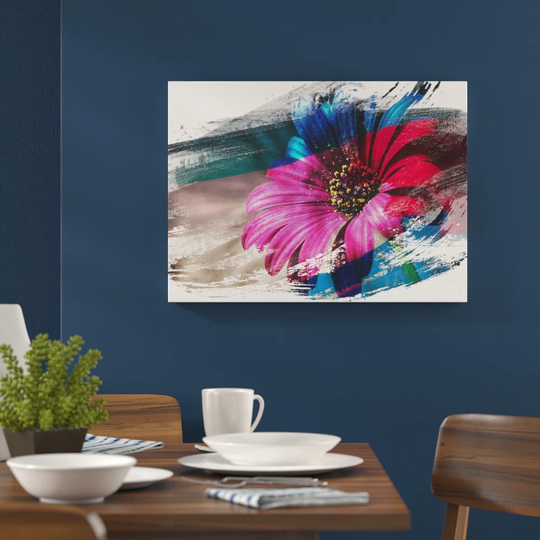 'Flower Purple Daisy' Graphic Art Print Poster
