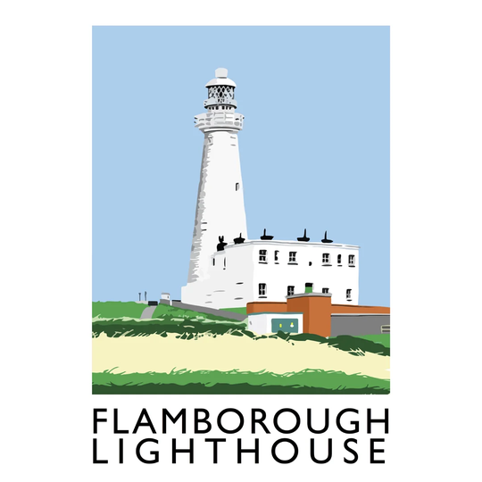 Flamborough Lighthouse by Richard O'Neil - Graphic Art Print on Paper