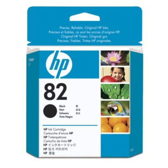 HP 82 Black Original Ink Cartridge - High Yield 69ml - CH565A
