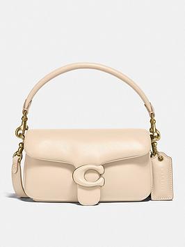 Coach Pillow Tabby 18 Leather Shoulder Bag - Ivory