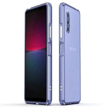 Polar Lights Style Sony Xperia 10 IV Metal Bumper - Purple / Silver