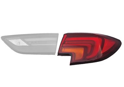 REAR LIGHT GLASS OUTSIDE R 3810936 Van Wezel 3810936