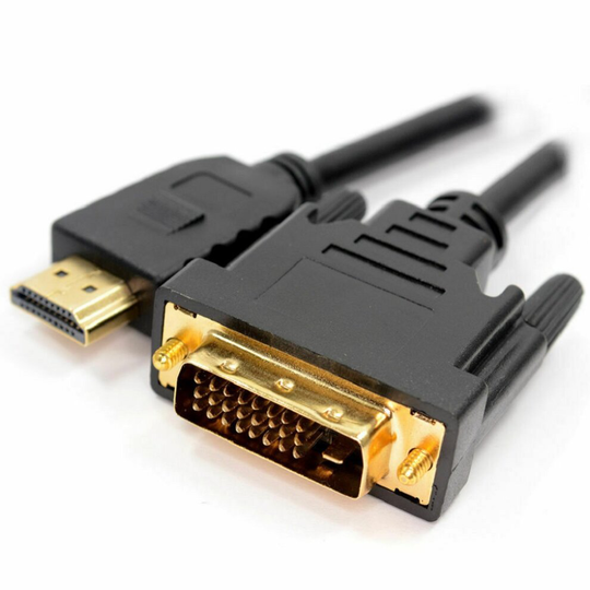 50cm HDMI to DVI Cable 24+1 DVI-D Dual Link Video Adapter Converter Lead PC TV