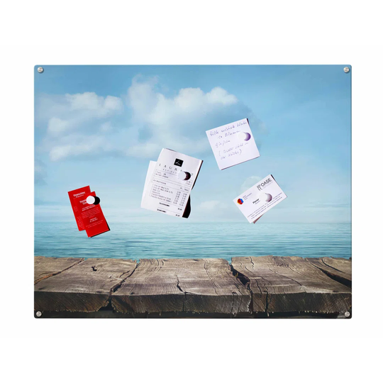 Clouds Magnetic Wall Mounted Photo Memo Board