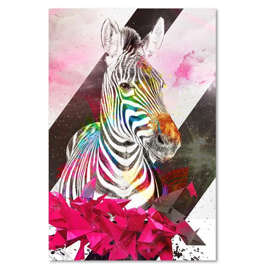 Canvas Print Zebra Multicoloured Abstract