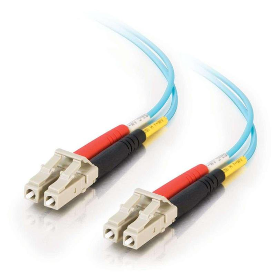 C2G LC-LC 10Gb 50/125 OM3 Duplex Multimode PVC Fiber Optic Cable (LSZH) - Network cable - LC multi-mode (M) - LC multi-mode (M) - 3 m - fibre optic - 50 / 125 micron - OM3 - halogen-free - aqua