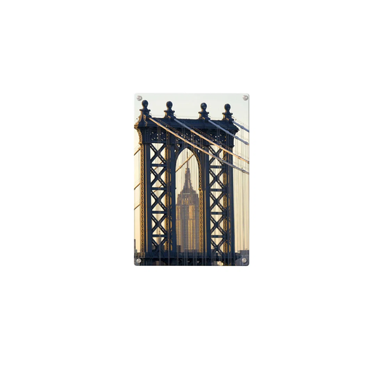 New York Bridge Magnetic Wall Mounted Photo Memo Board