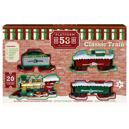 Premier Decorations Classic Train - Battery Operated Train with Headlight and Sound
