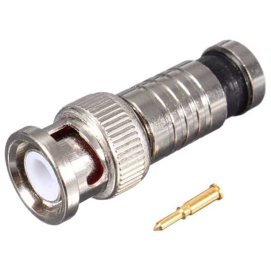 (10 Pack ) Viewi BNC Compression Coaxial RG59 Cable Male Connector Crimp Plugs CCTV Camera Install