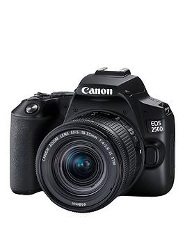 Canon Eos 250D Slr Camera - 24.1Mp, 3 Inch Lcd Display, 4K Fhd, Wifi, Black - Eos 250D Camera And 18-55Mm Lens