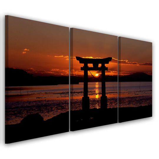 Canvas Print Torii Gate At Sunset