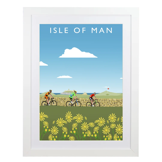 Isle of Man Cycling by Richard O'Neil - Graphic Art Print on Paper