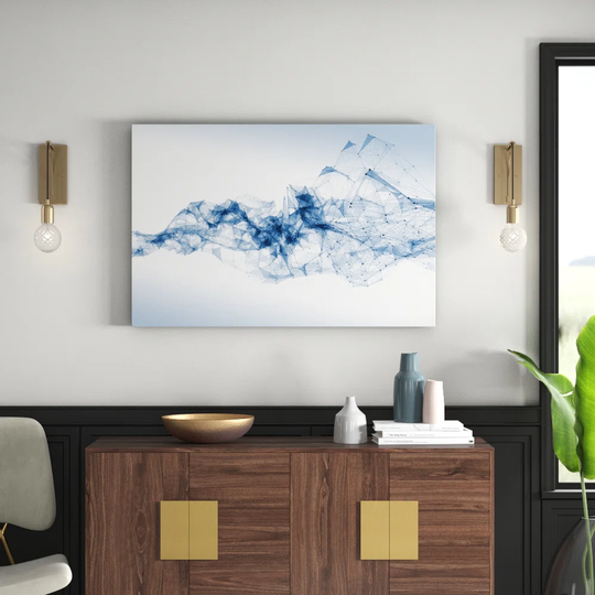 Networks Framed Graphic Art Print on Canvas