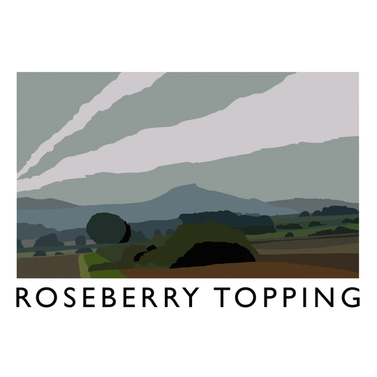 Roseberry Topping 3 by Richard O'Neil - Graphic Art Print on Paper