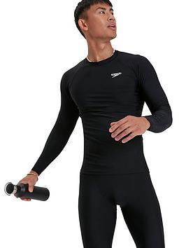 Speedo Long Sleeve Rash Top - Black