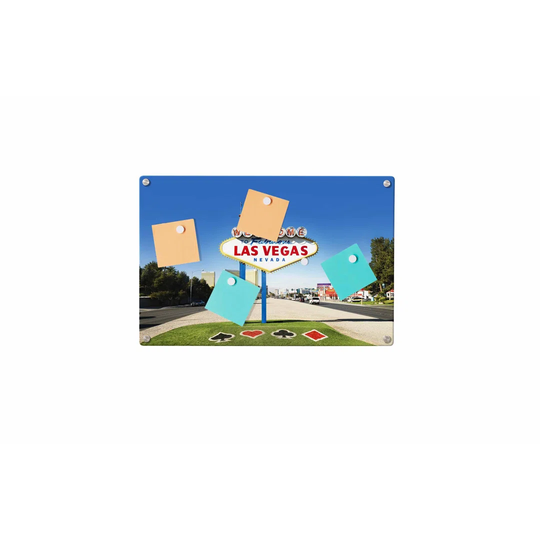 Las Vegas Magnetic Wall Mounted Photo Memo Board