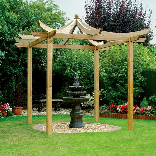 Grange Fencing Dragon Wood Japanese Pergola 2.7m