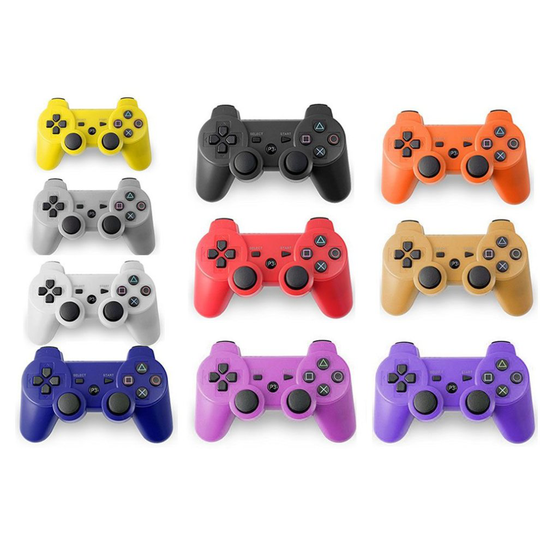 (Yellow) Wireless Gamepad Bluetooth PS3 Controller Games Joystick for Sony PlayStation 3