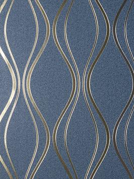 Fine Décor Platinum Contour Wave Blue