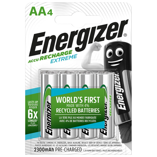 Energizer Accu Rechargeable Batteries AA - Pack of 4
