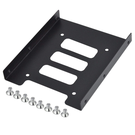 TRIXES Black Metal 2.5" to 3.5" SSD Mounting Adapter Bracket Hard Drive Holder