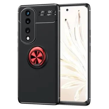 Honor 70 Pro Magnet Ring Grip / Kickstand Case - Red / Black
