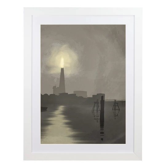 'Shard in Fog' Graphic Art