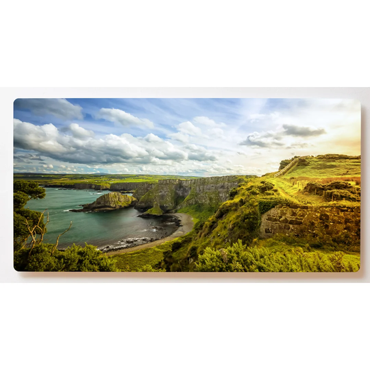 Backlight Motive Wall Picture Coast Meadow Sea Magnetic Cork Board