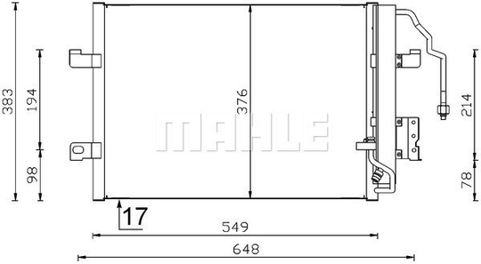 Condenser Air Conditioning 8FC351301-364 by BEHR