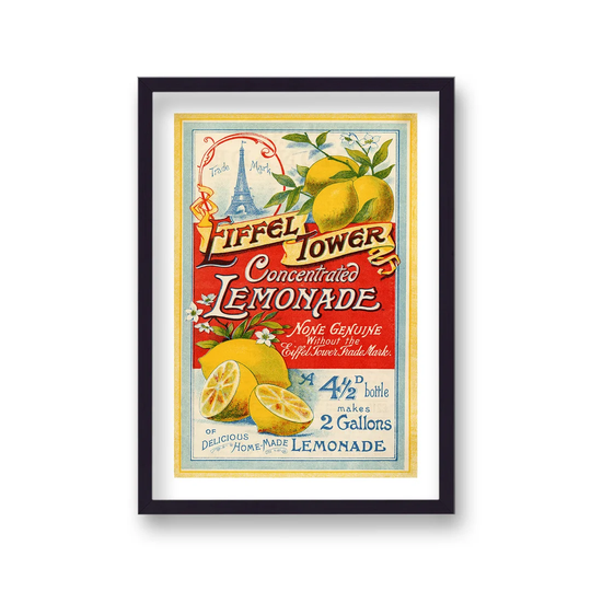 Vintage Advertising Print Eiffel Tower Lemonade