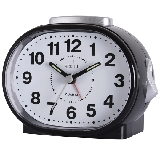Acctim 'Lila' Sweep Alarm Clock - Black