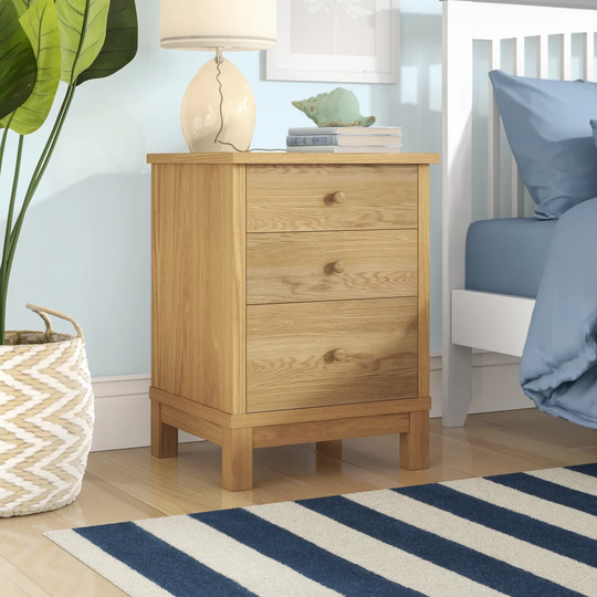 Cillian 3 Drawer Bedside Table